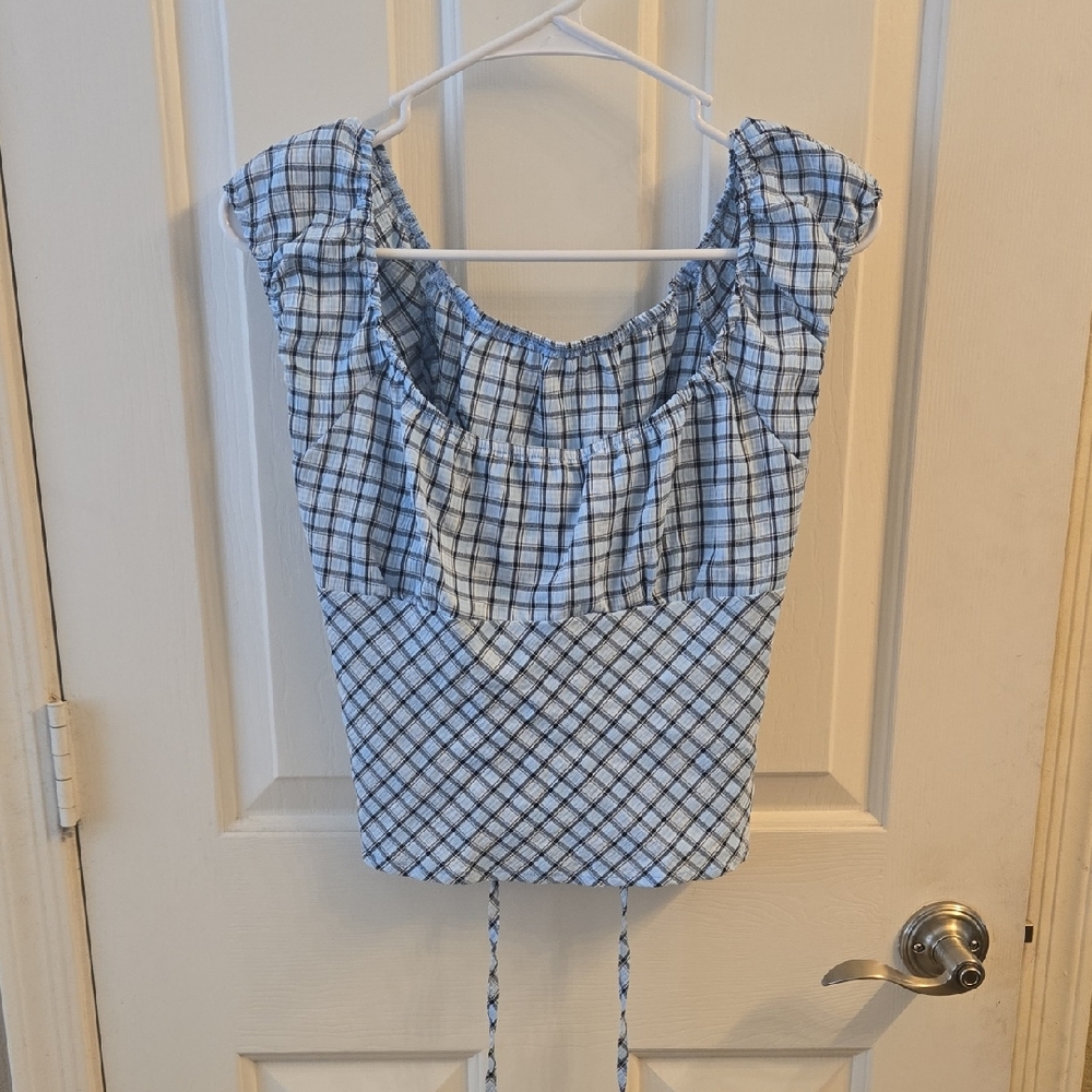 SHEIN Plaid Women's Top Sz M
